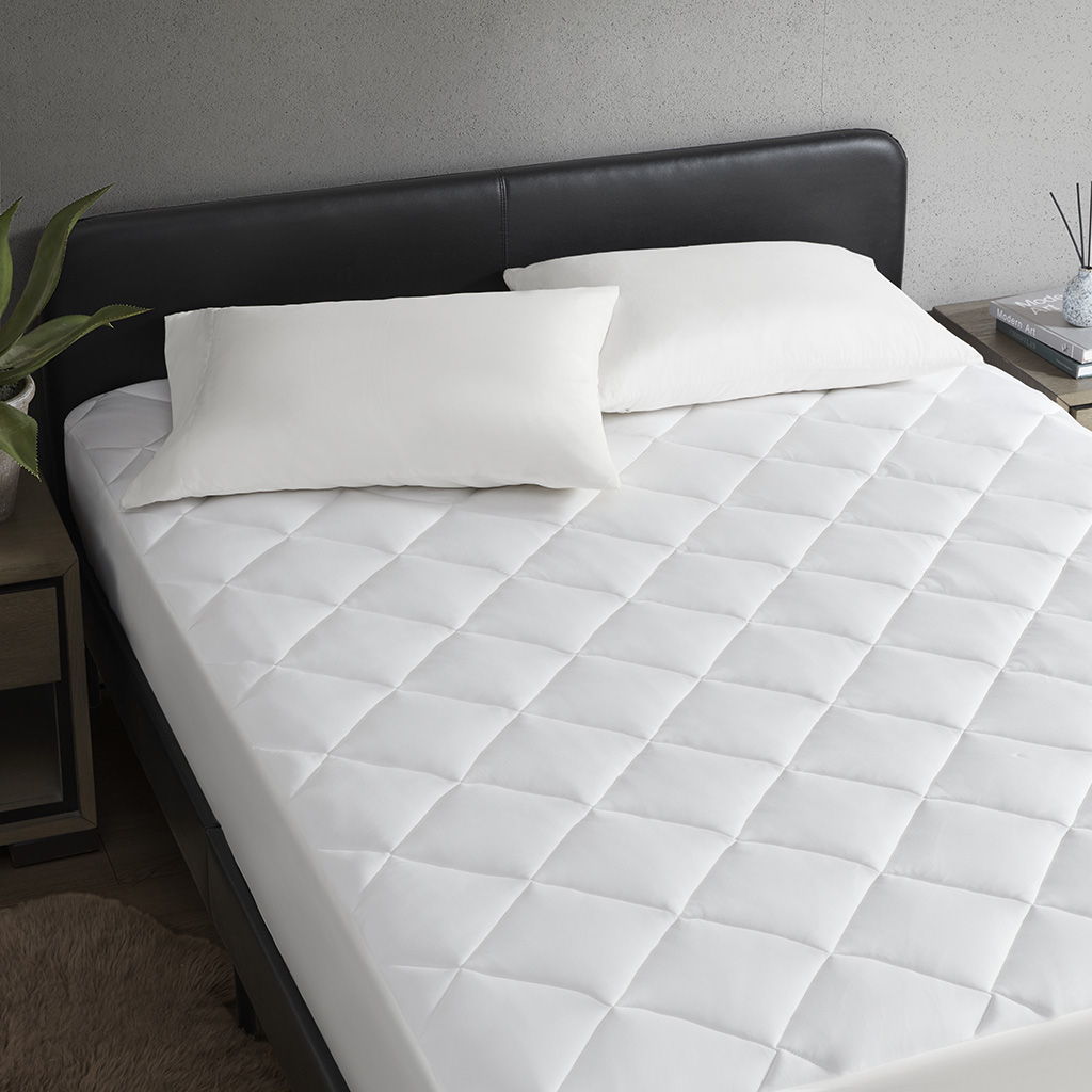 Cooling Touch - Overfilled Deep Pocket Mattress Pad - White