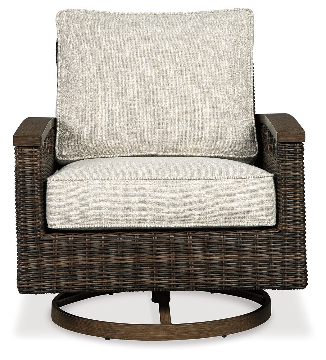 Paradise Trail - Swivel Lounge Chair (Set of 2) - Medium Brown