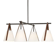 Reins - Accent Straps 4 Light Chandelier - Black