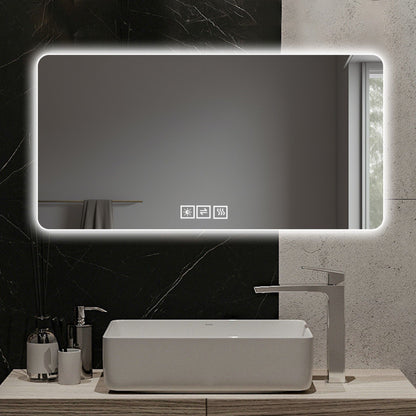 LED Bathroom Mirror With 3 Color Dimmable Backlight
