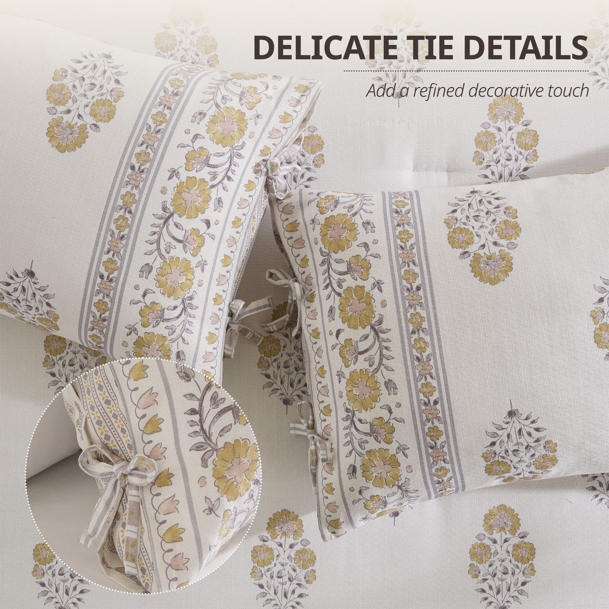 Thalia - Full/Queen Comforter Set - Blush/Gold