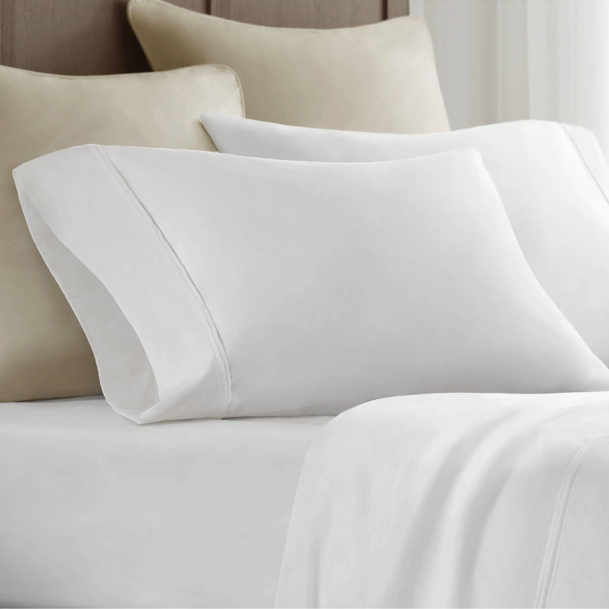 Standard Sateen Pillowcase Set - White