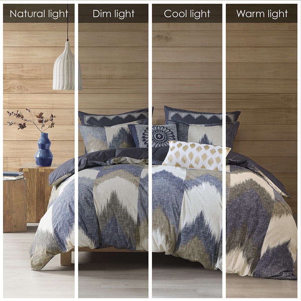 Alpine - King 3 Piece Duvet Cover Mini Set - Navy