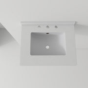 Basin Sink With 2" Thick Rim, Triple Faucet Holes, Sink Only