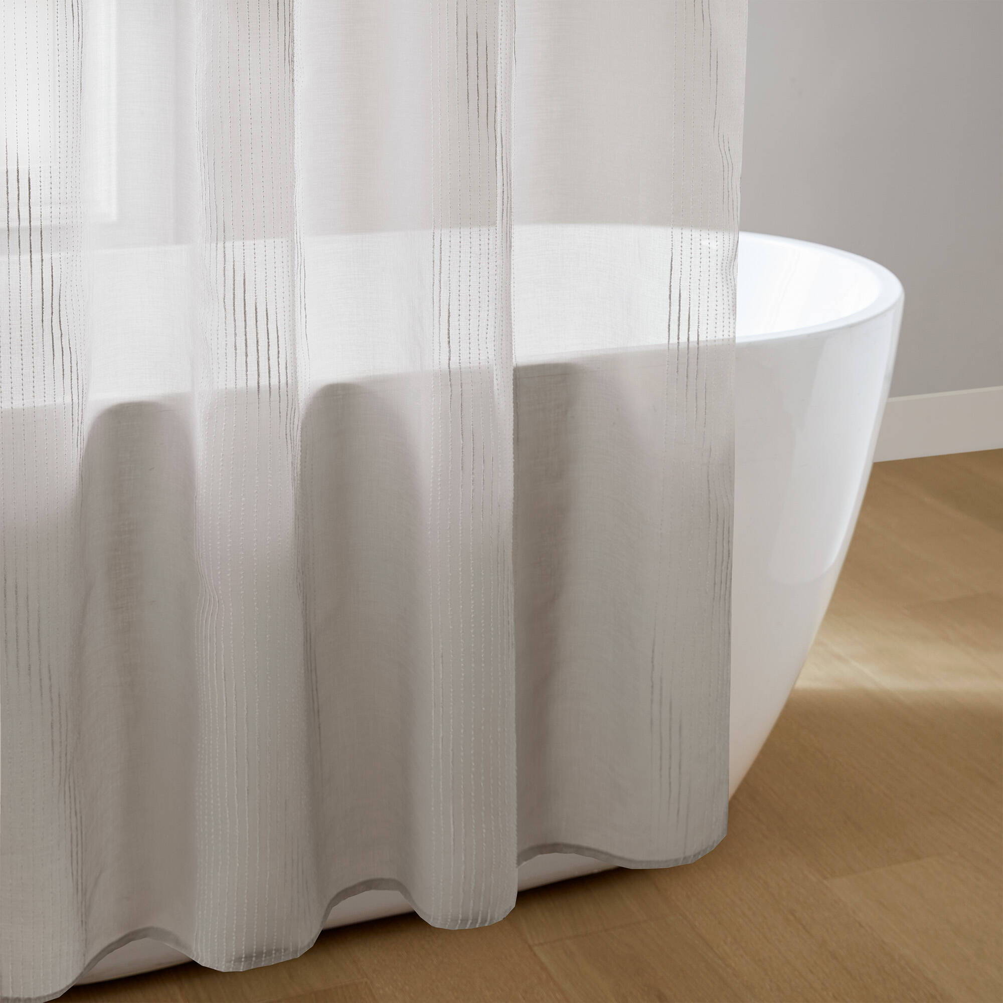 Anna - Sheer Shower Curtain - Gray
