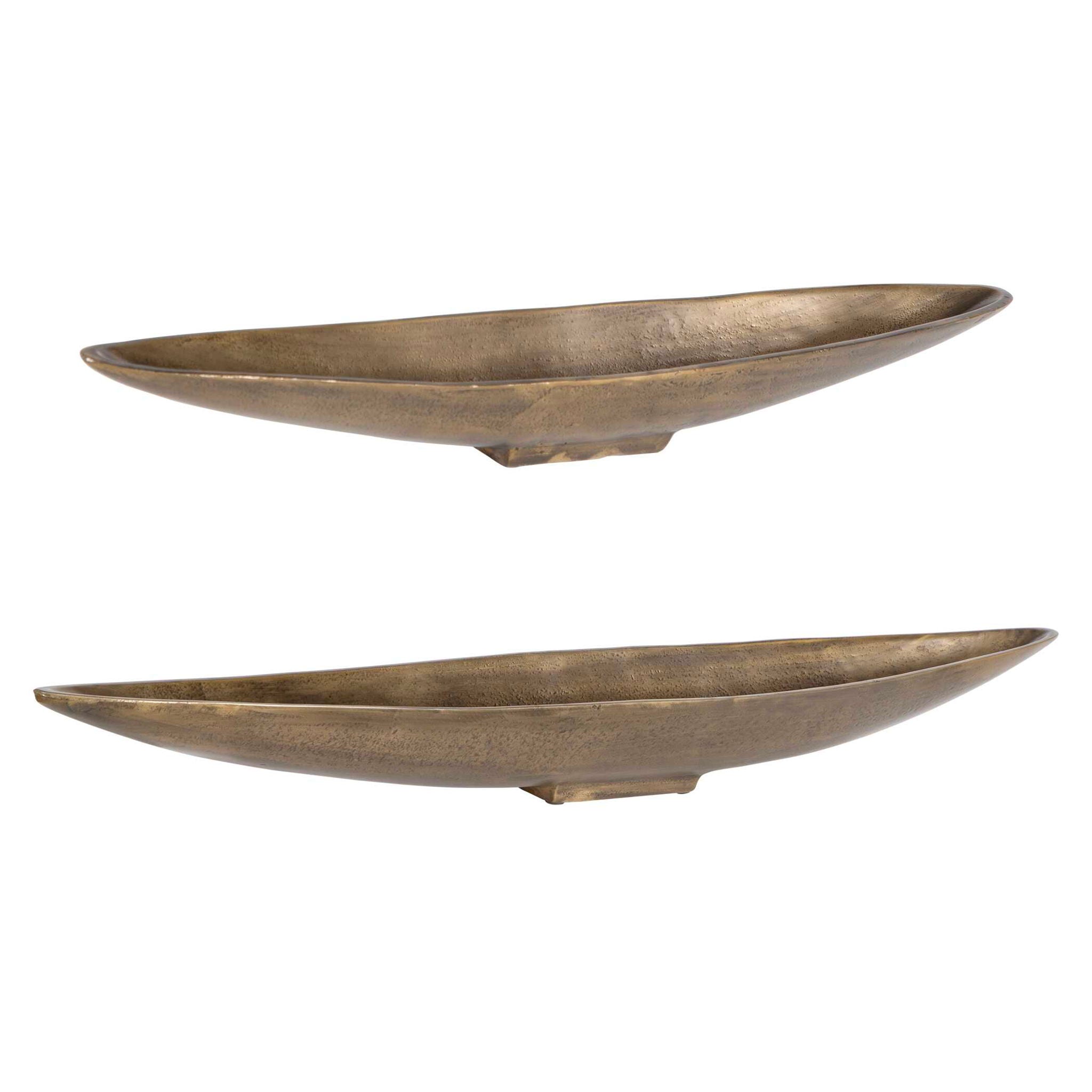 River - Run Bowls (Set of 2) - Antique Brass