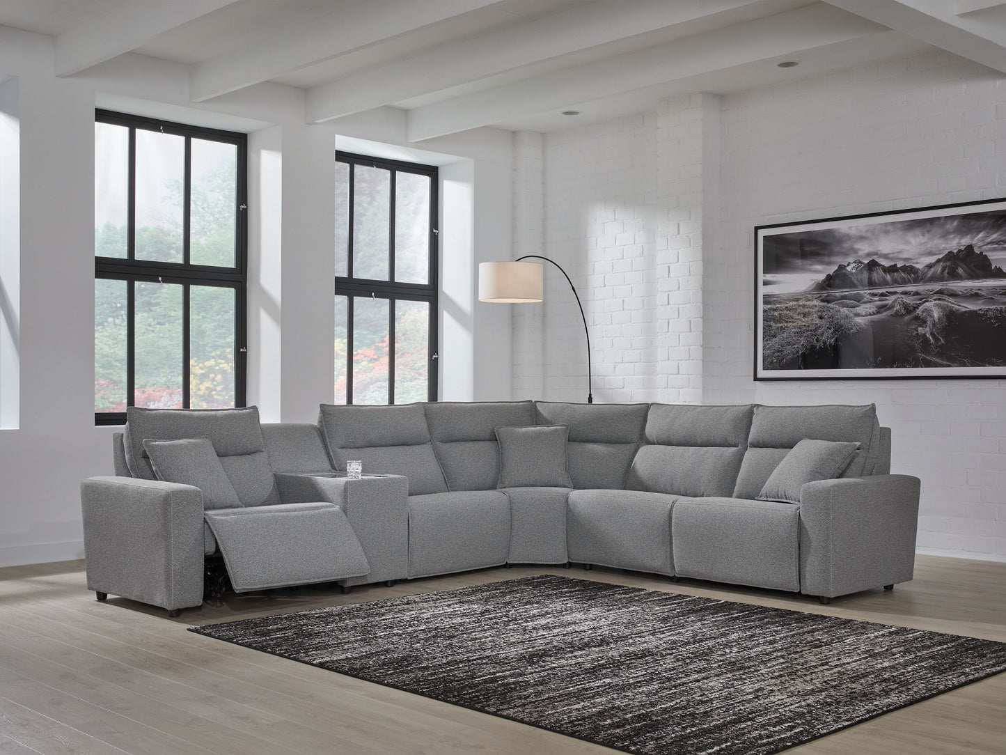 Modmax II - Reclining Sectional - Salt And Pepper