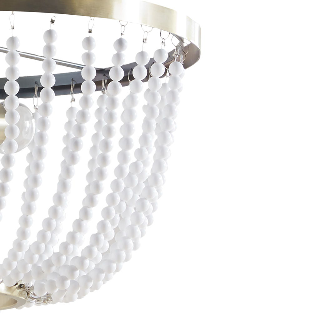 Melrose - 2-Light Beaded Chandelier - Antique Brass