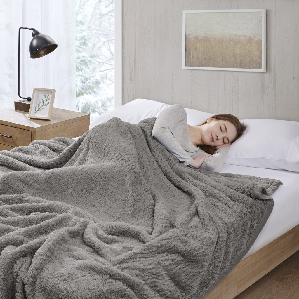 Burlington - King Berber Blanket - Gray