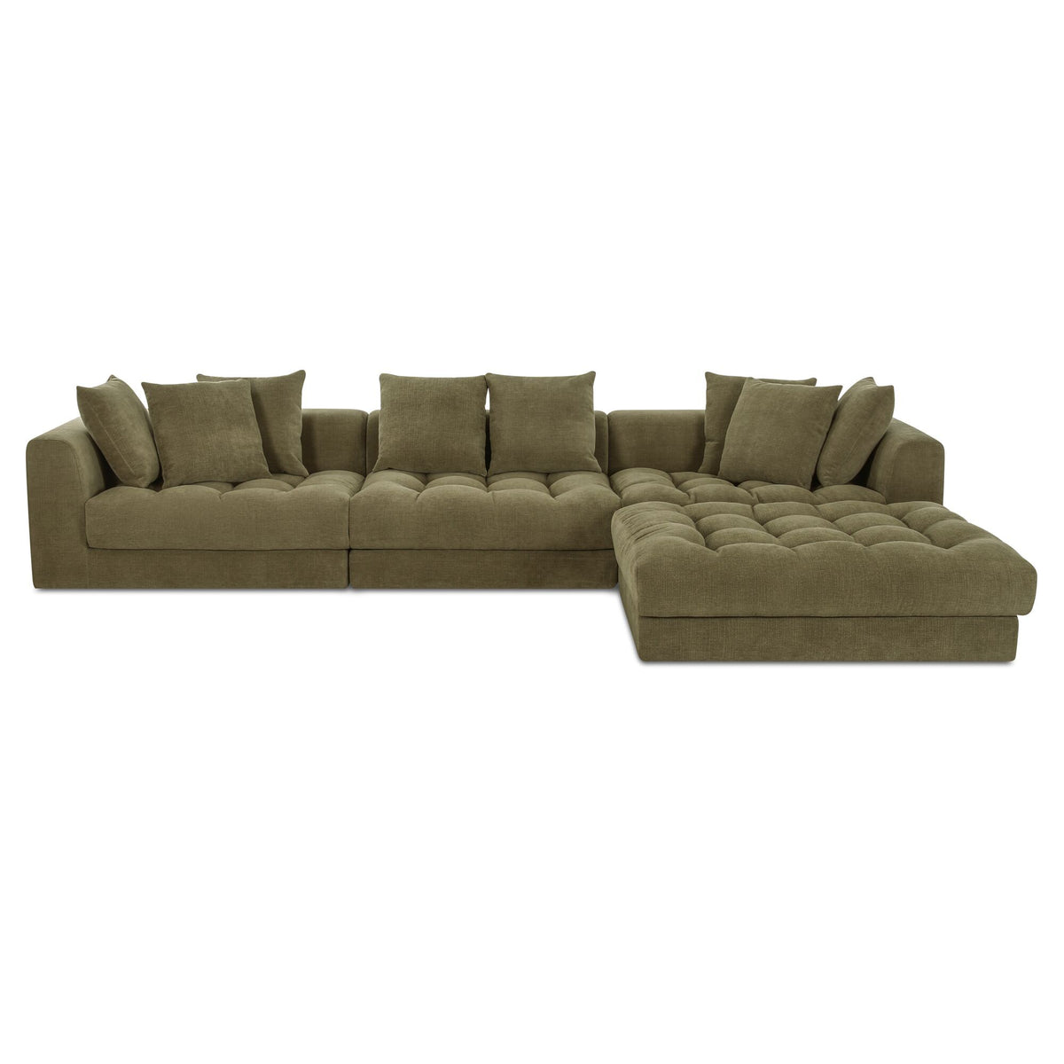 Davie - Lounge Modular Sectional - Olive