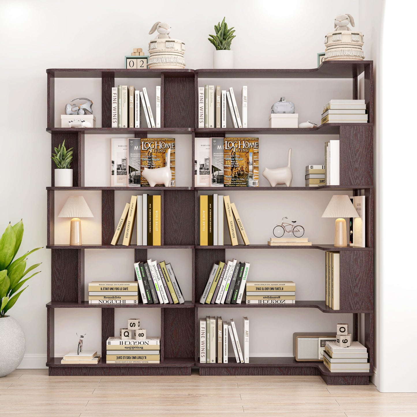 L-Shaped Design Corner Bookshelf