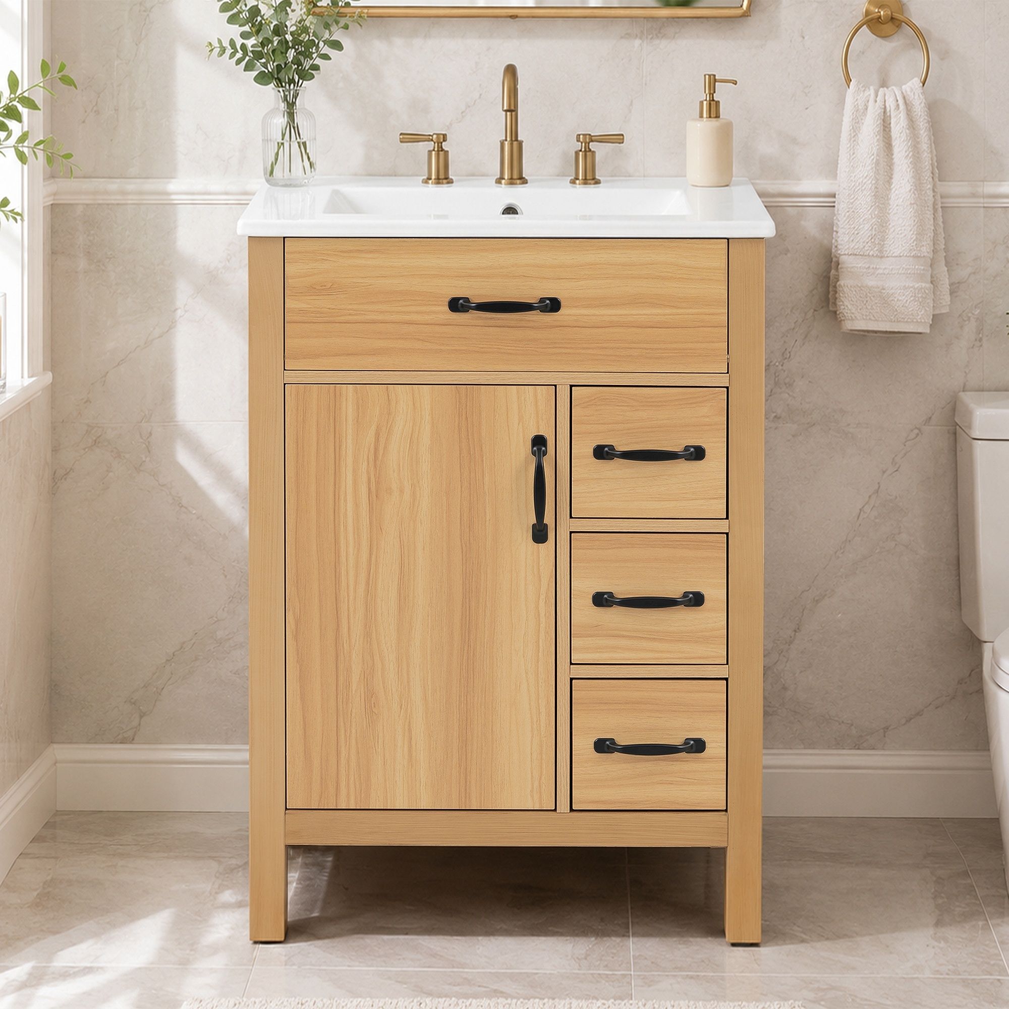 Modern Traditional Bathroom Vanity With Sink