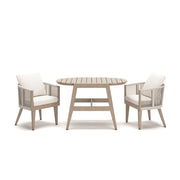Ivory Vine - Chairs With Cushion / Table Set (Set of 3) - Beige