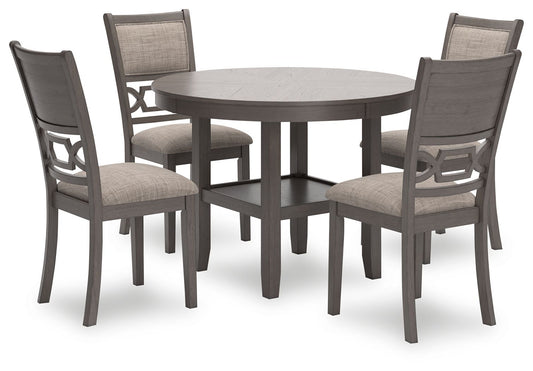 Wrenning - Dining Room Table Set (Set of 5) - Gray