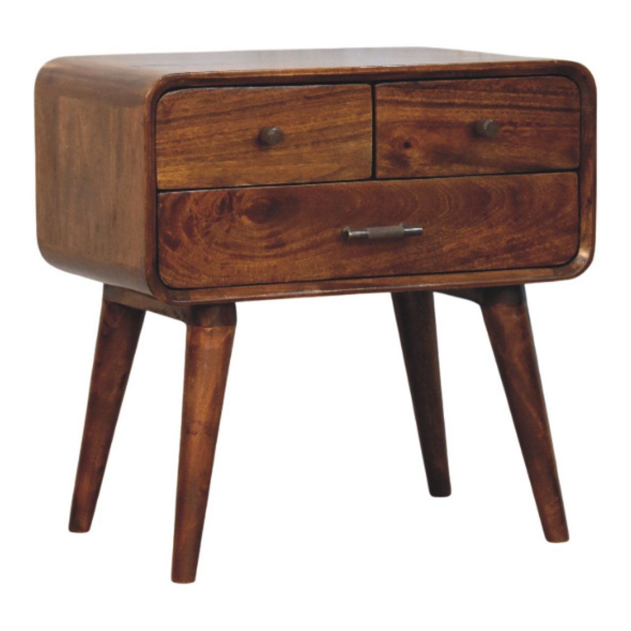 Avora - 3 Drawer Nightstand - Brown