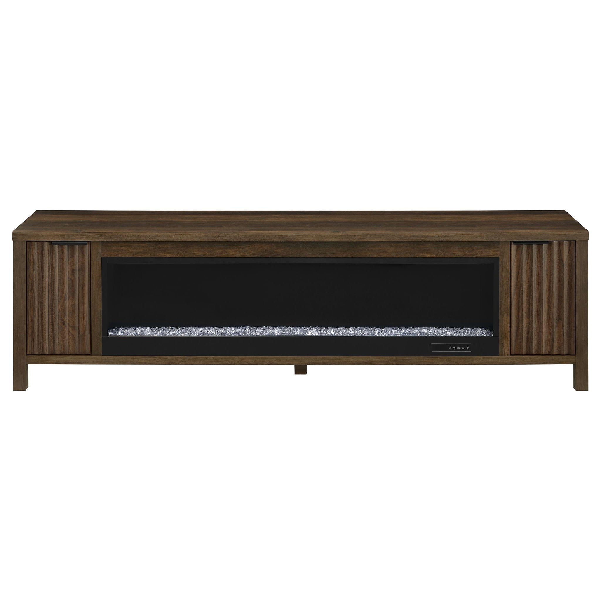Alamitos - Electric Fireplace TV Stand With Flame Visualizer - Pine Wood