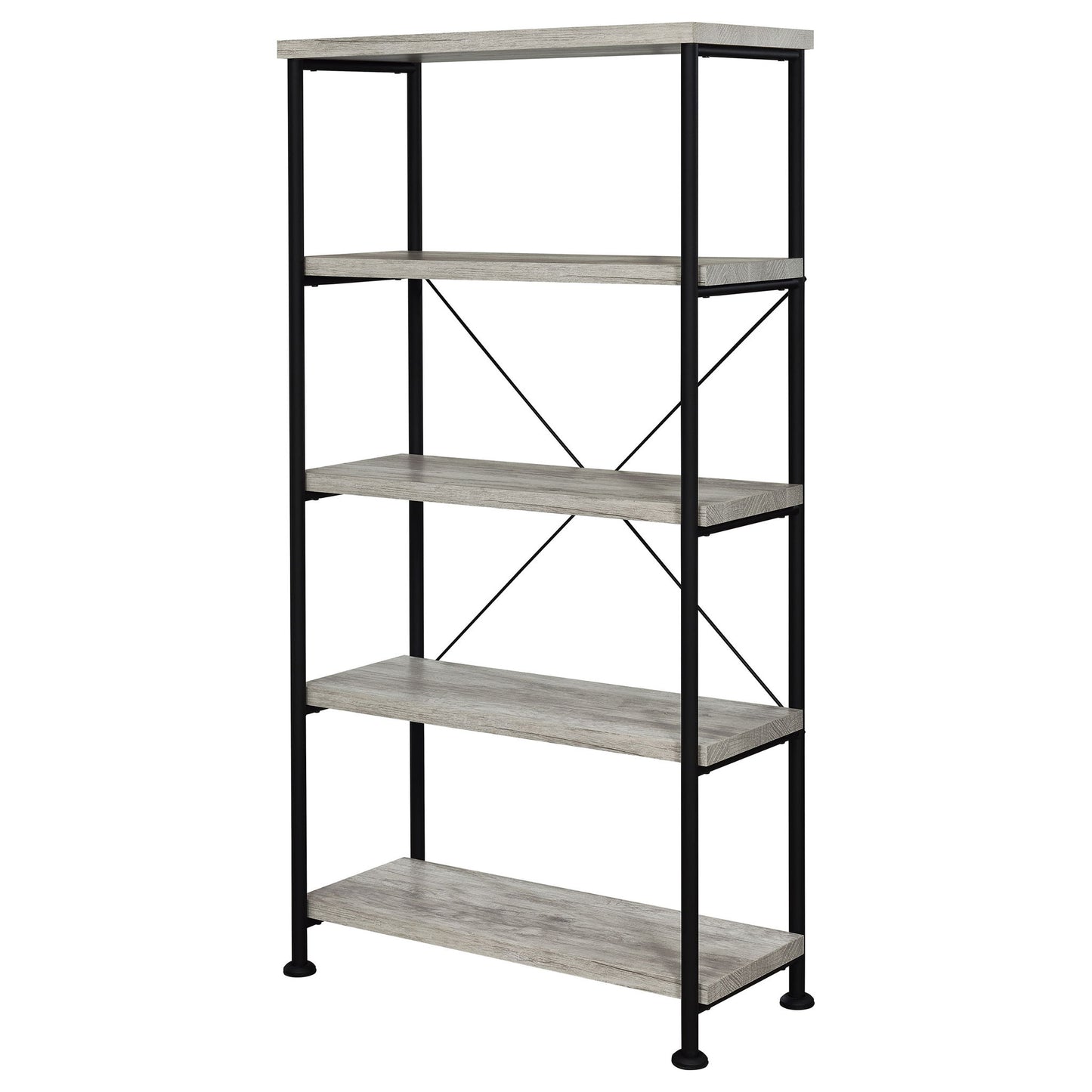 4 Shelf Bookcase Industrial Storage - Gray
