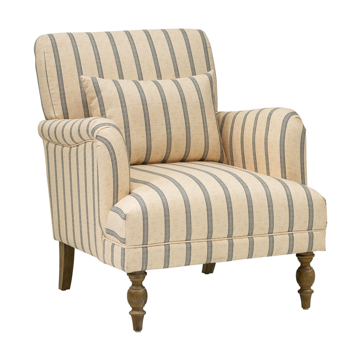 Amanda - Accent Chair - Linen / Blue