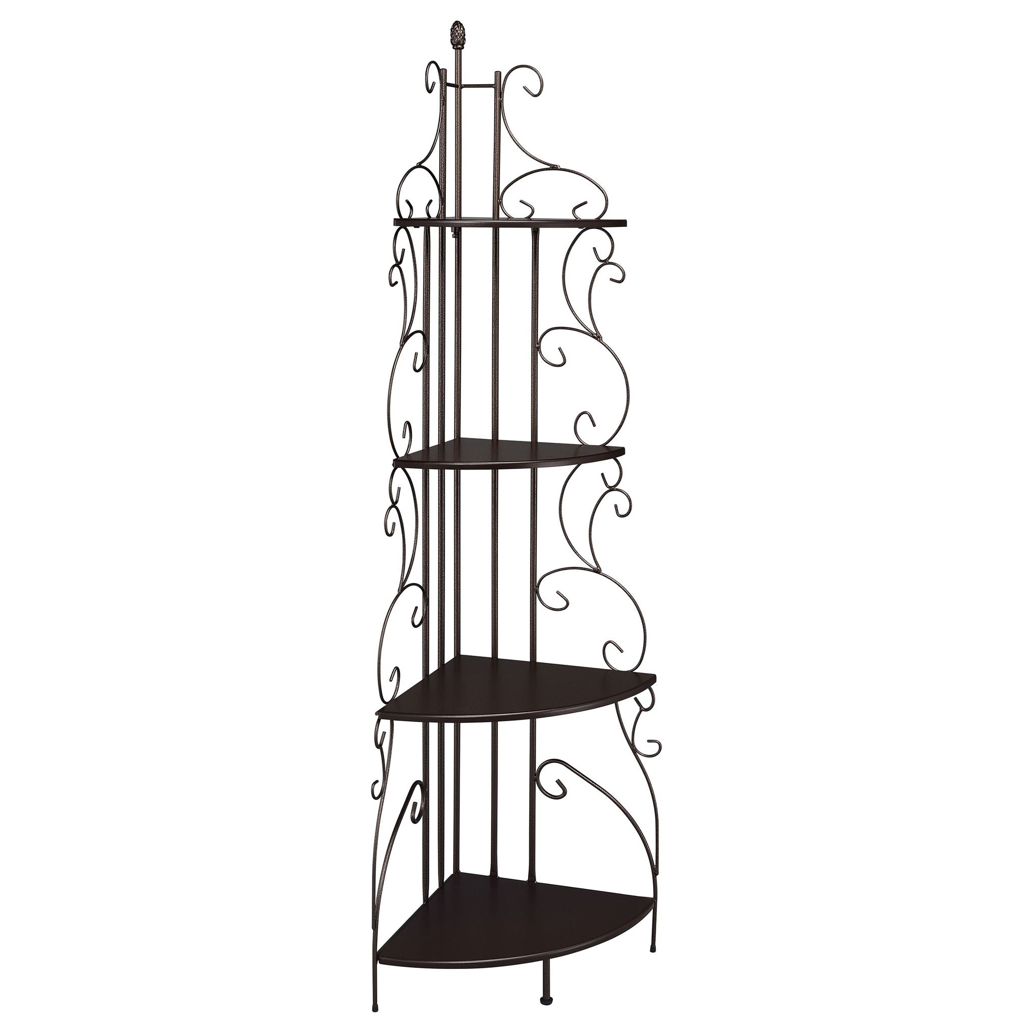 4 Shelf Corner Bookcase - Cappuccino