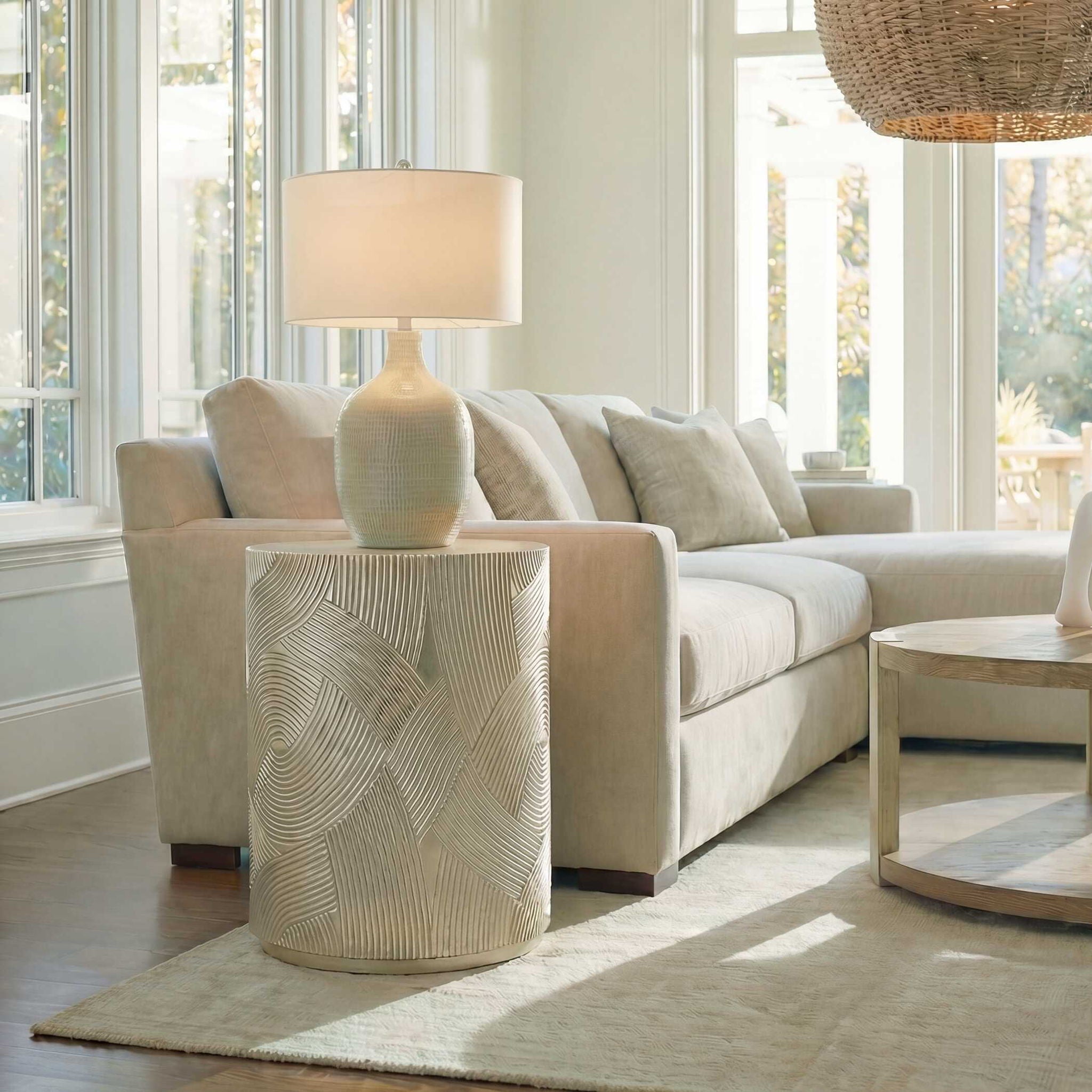 Cassandra - Drum Accent Table - Gold