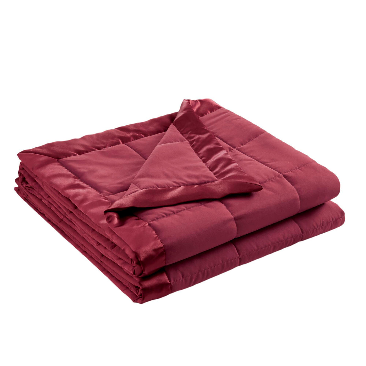 Windom - Lightweight Down Alternative Blanket With Satin Trim - Red