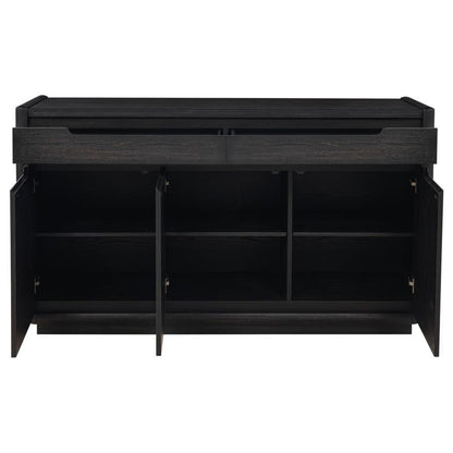 Leandro - 2-Drawer Dining Sideboard Server - Burnished Black