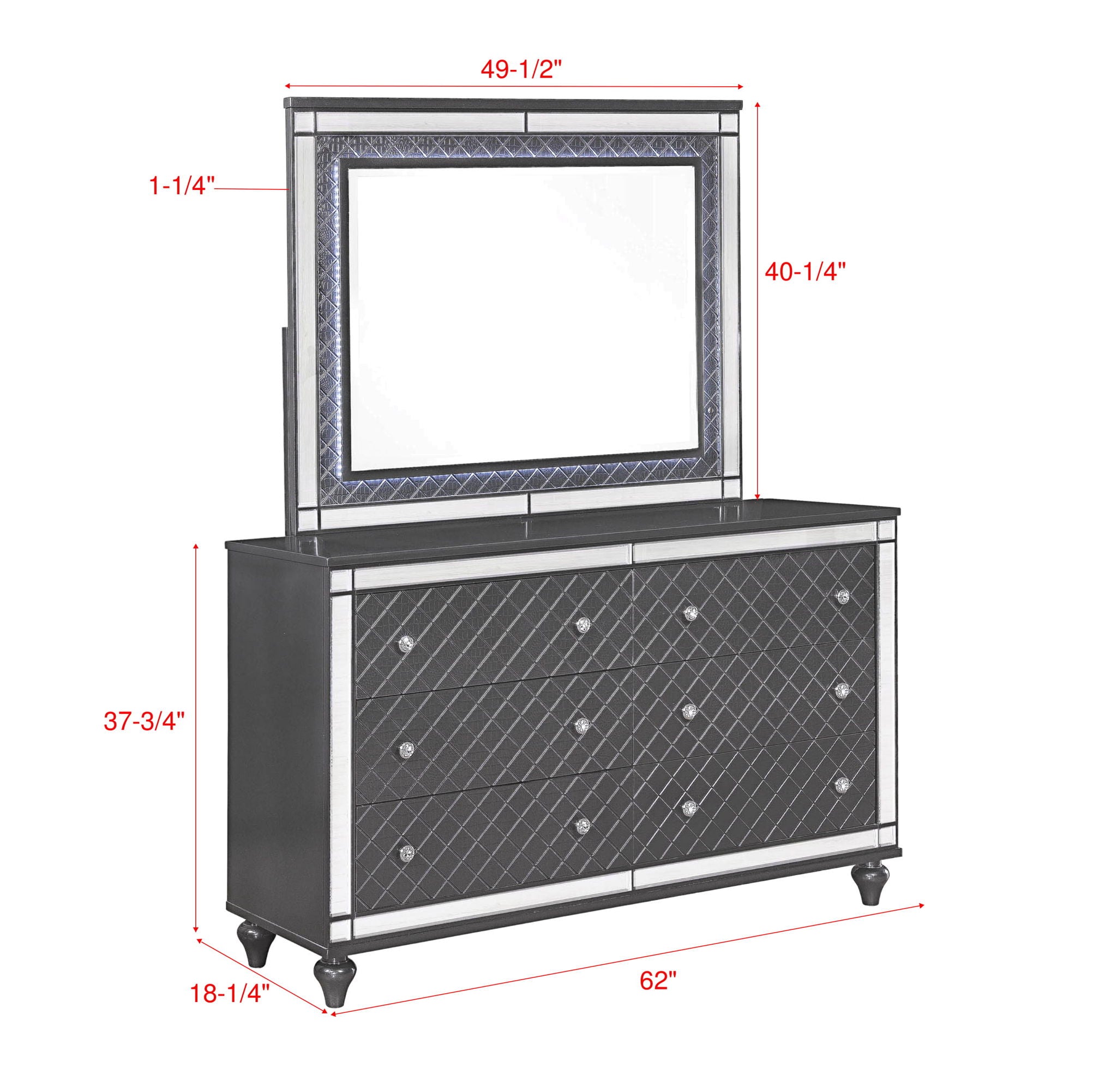 Refino - Dresser - Gunmetal