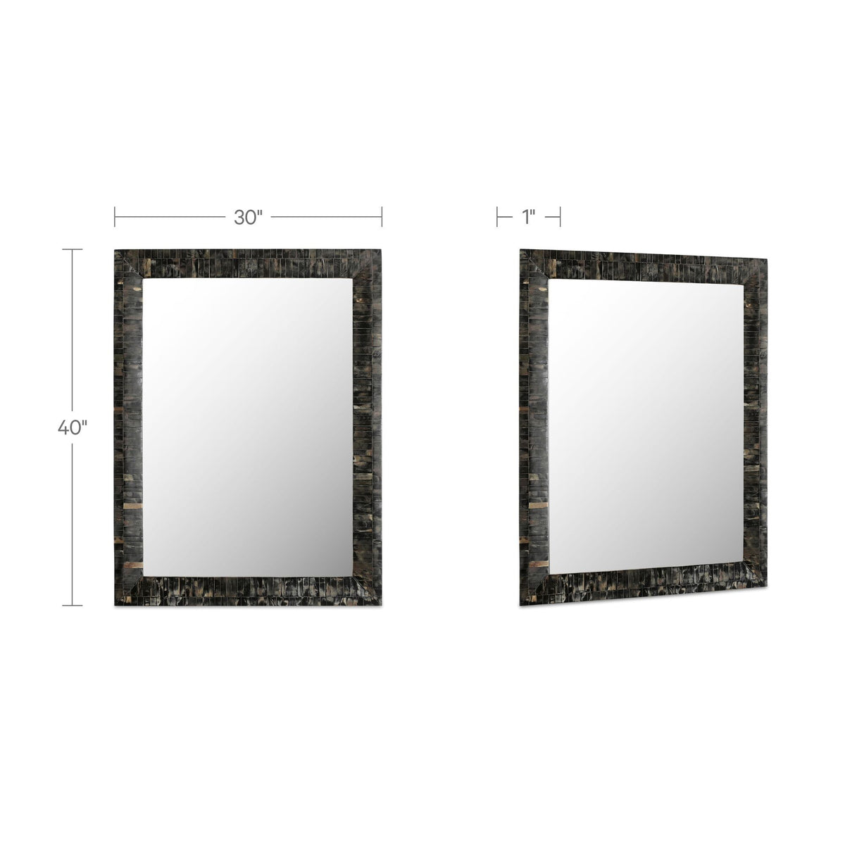 Avis - Horn Inlay Mirror - Multicolor