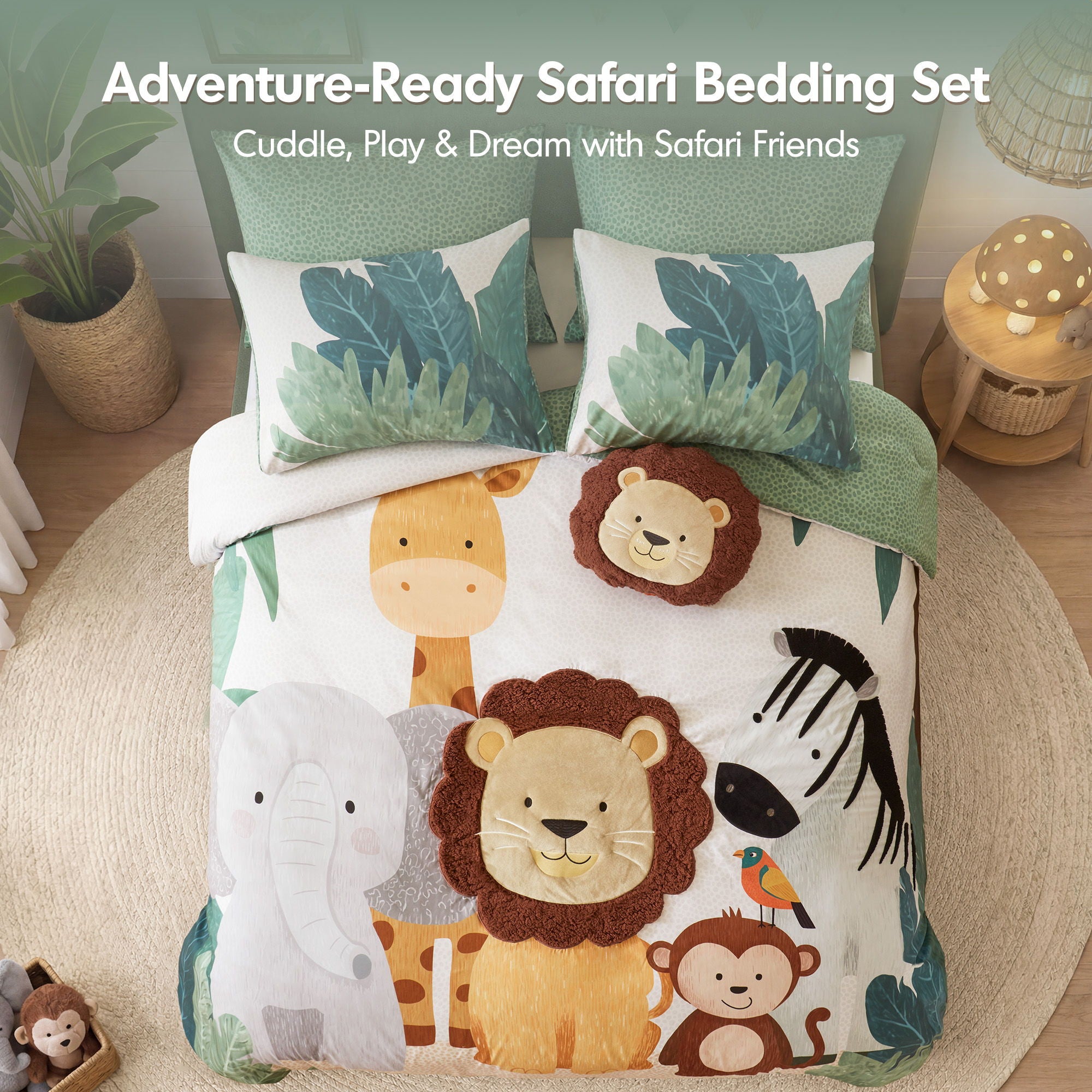 Safari - Queen Comforter Set - Green