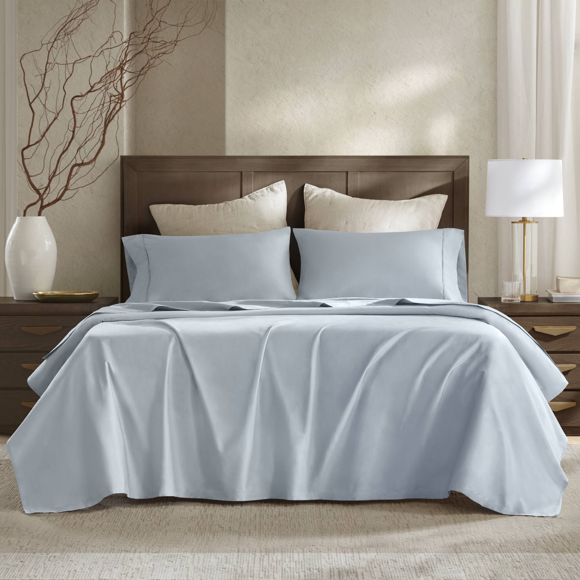 King Sateen Sheet Set - Blue