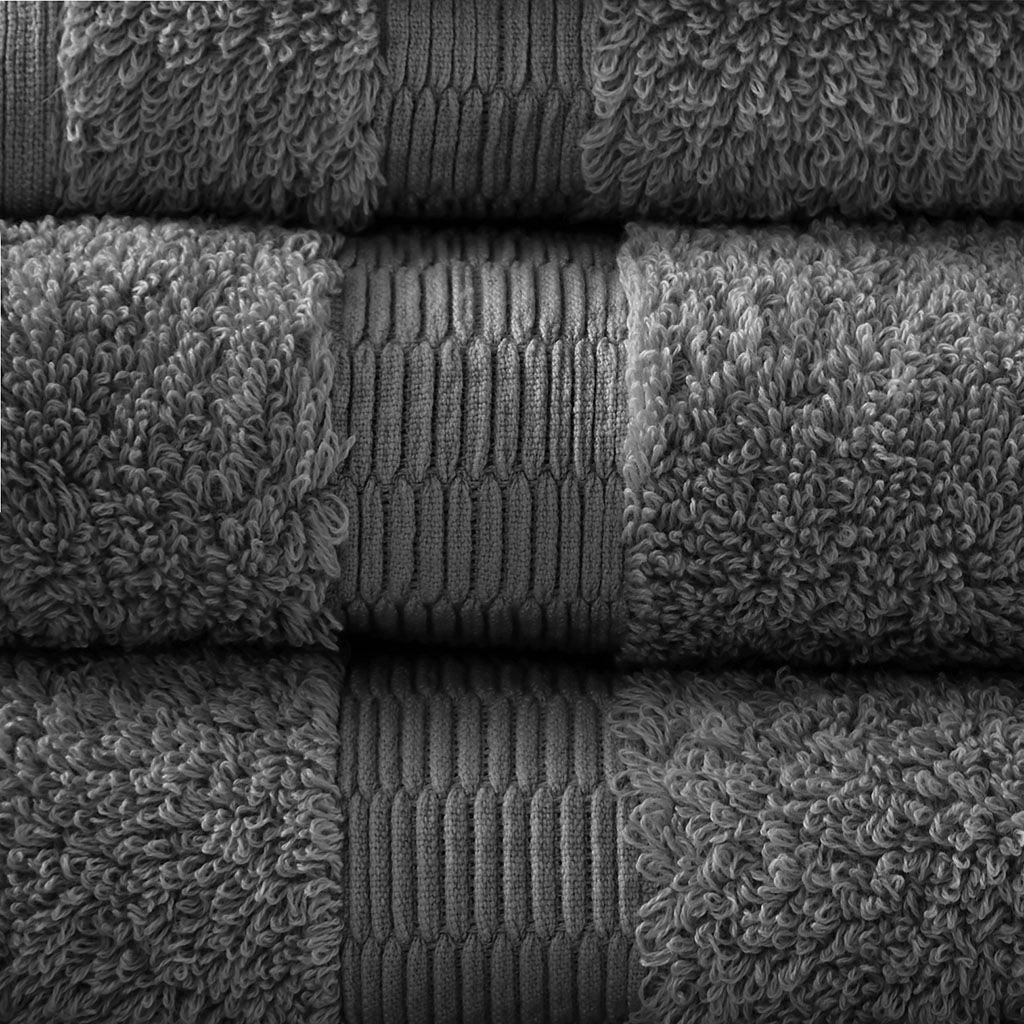 Luce - 6 Piece Towel Set - Charcoal