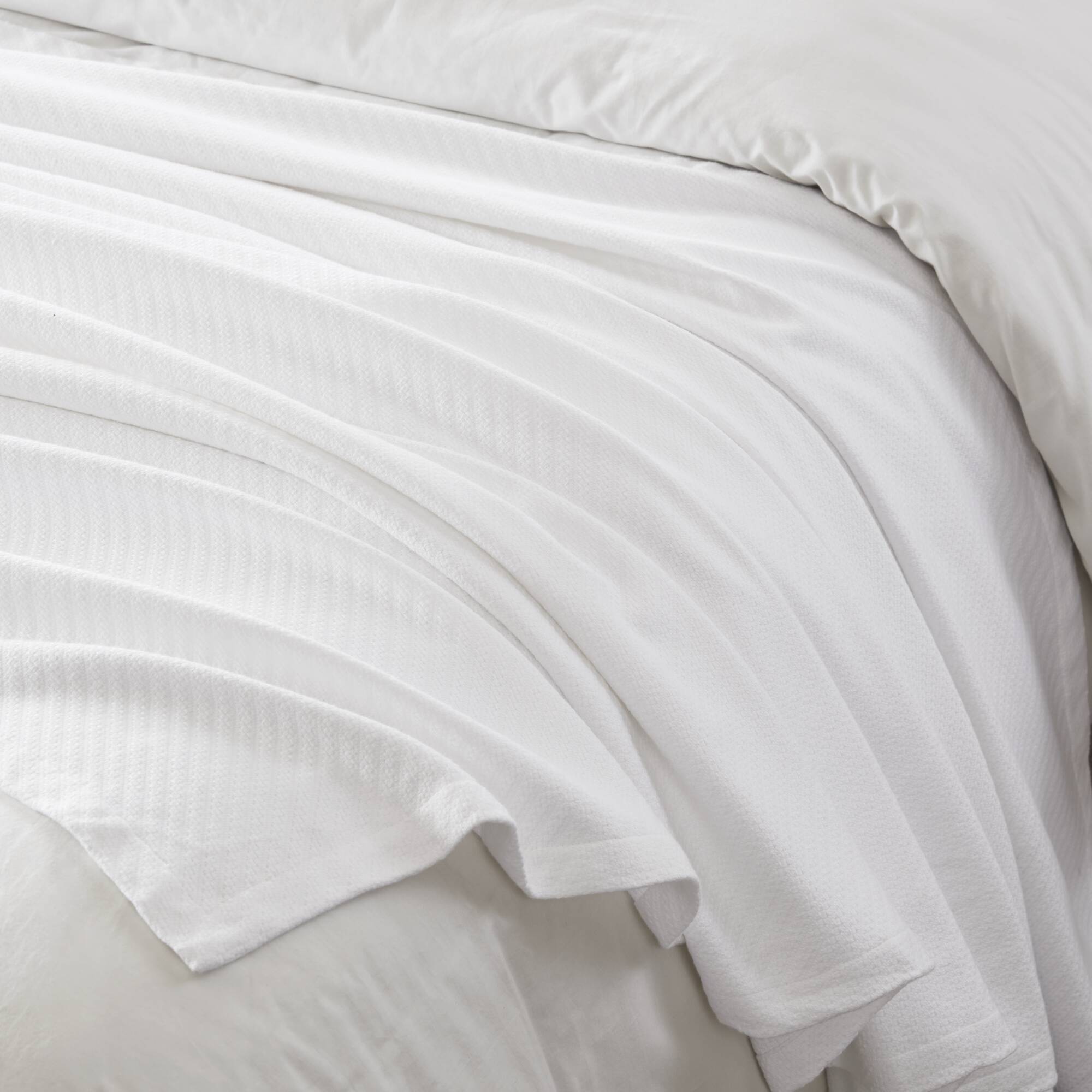 Liquid Cotton - King Blanket - White