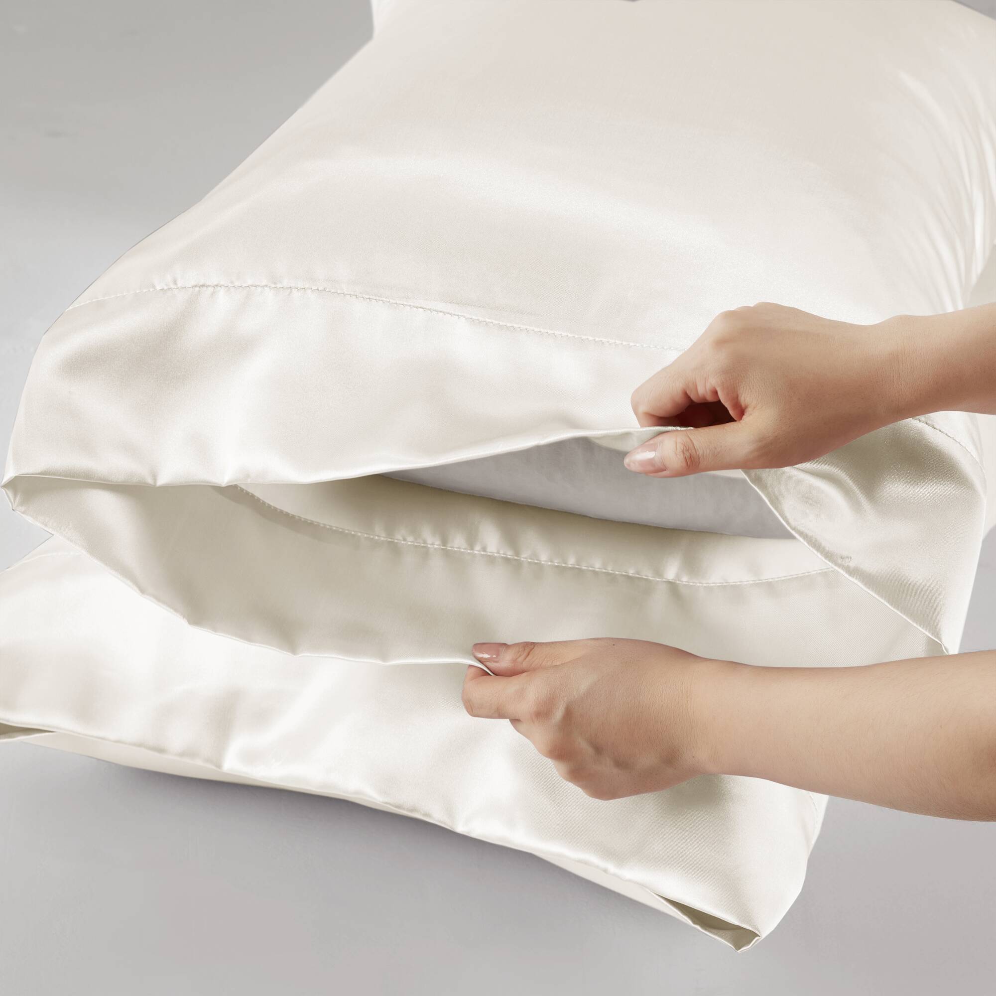 Satin - King Pillowcases (Set of 2) - Ivory