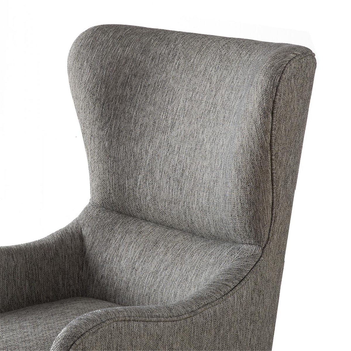 Arianna - Swoop Wing Chair - Gray