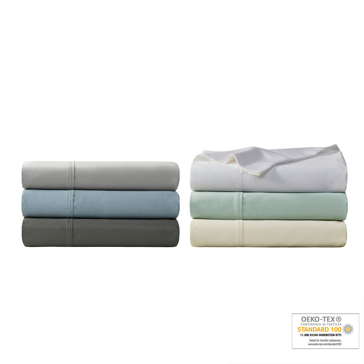 1000 Thread Count - Full HeiQ Smart Temperature Blend 4 Piece Sheet Set - Blue