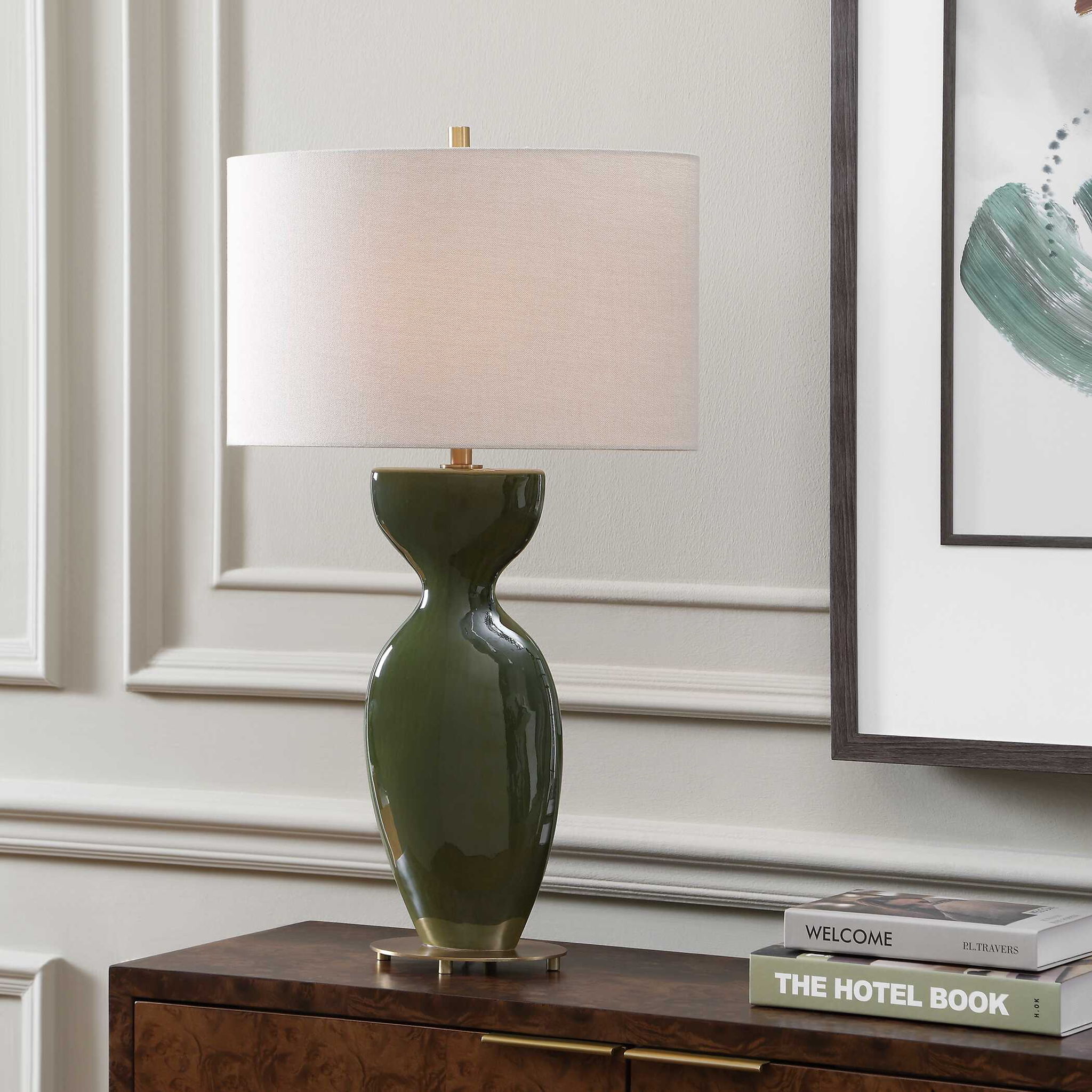 Curhan - Glaze Table Lamp - Green