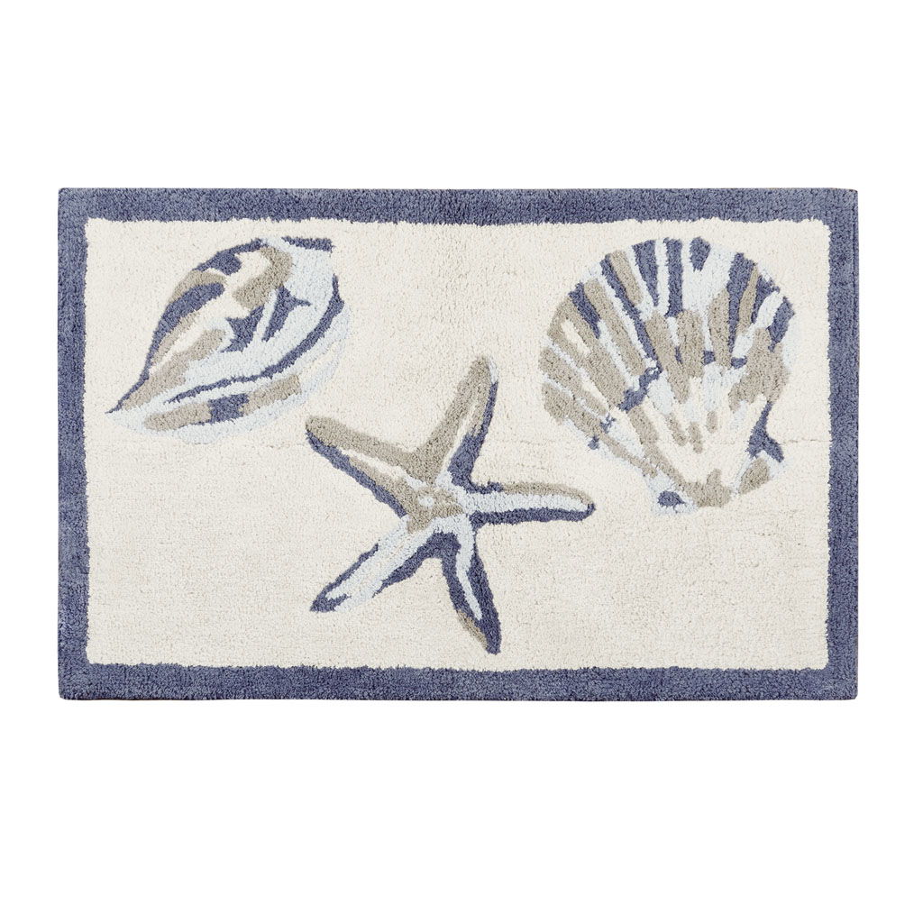 Bayside - 21" x 34" Tufted Bath Rug - Blue