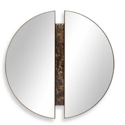 Hanover - Divided Round Mirror - Bronze / Brown