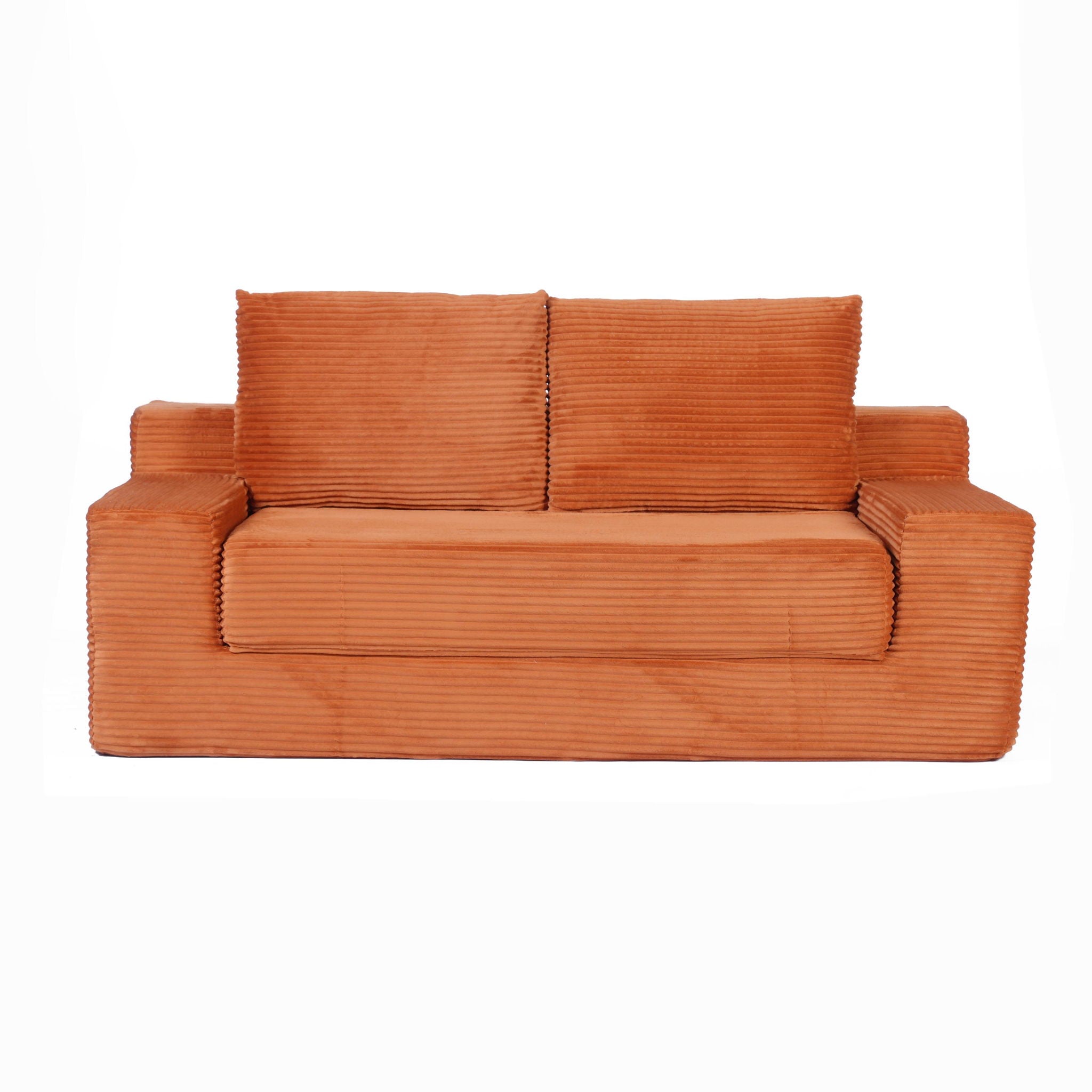 Comfortable Deep Seat Loveseat Sofa Bed, Reversible Cushion With Pillows