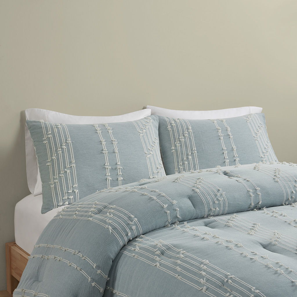Kara - 3 Piece Comforter Set - Aqua