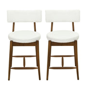 Counter Stool (Set of 2) - Walnut Beige