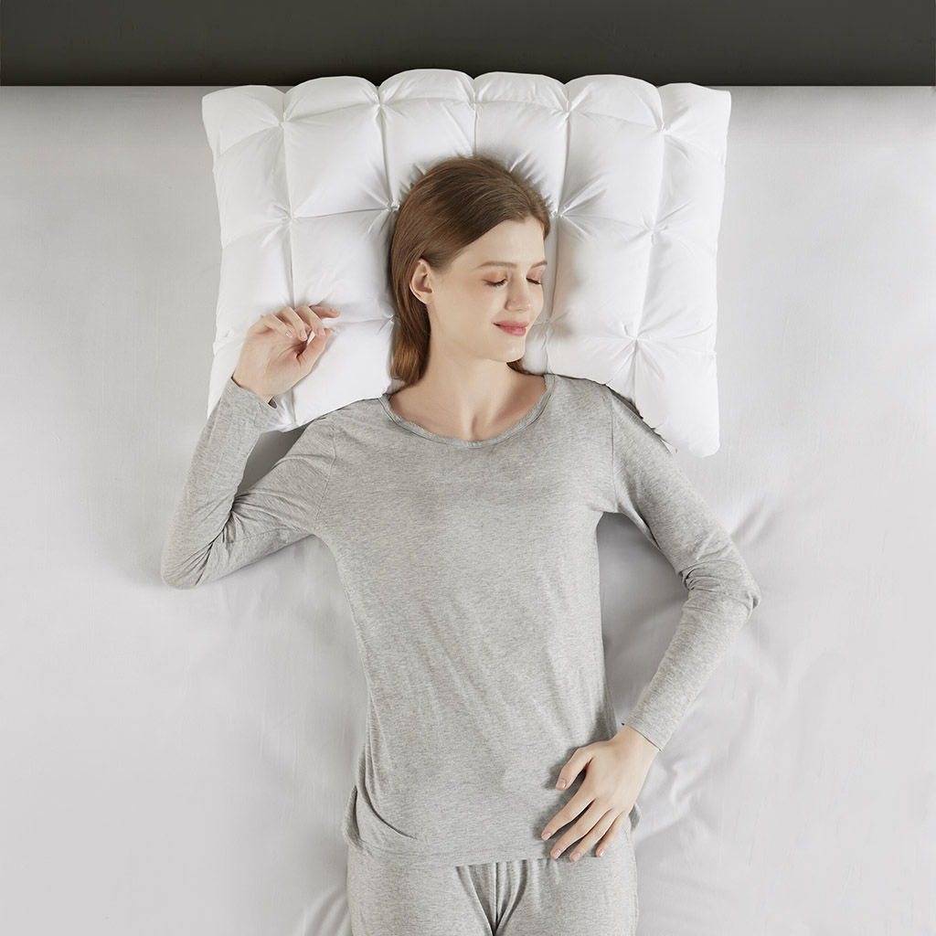 Stay Puffed - Overfilled King Pillow Protector Single Piece - White