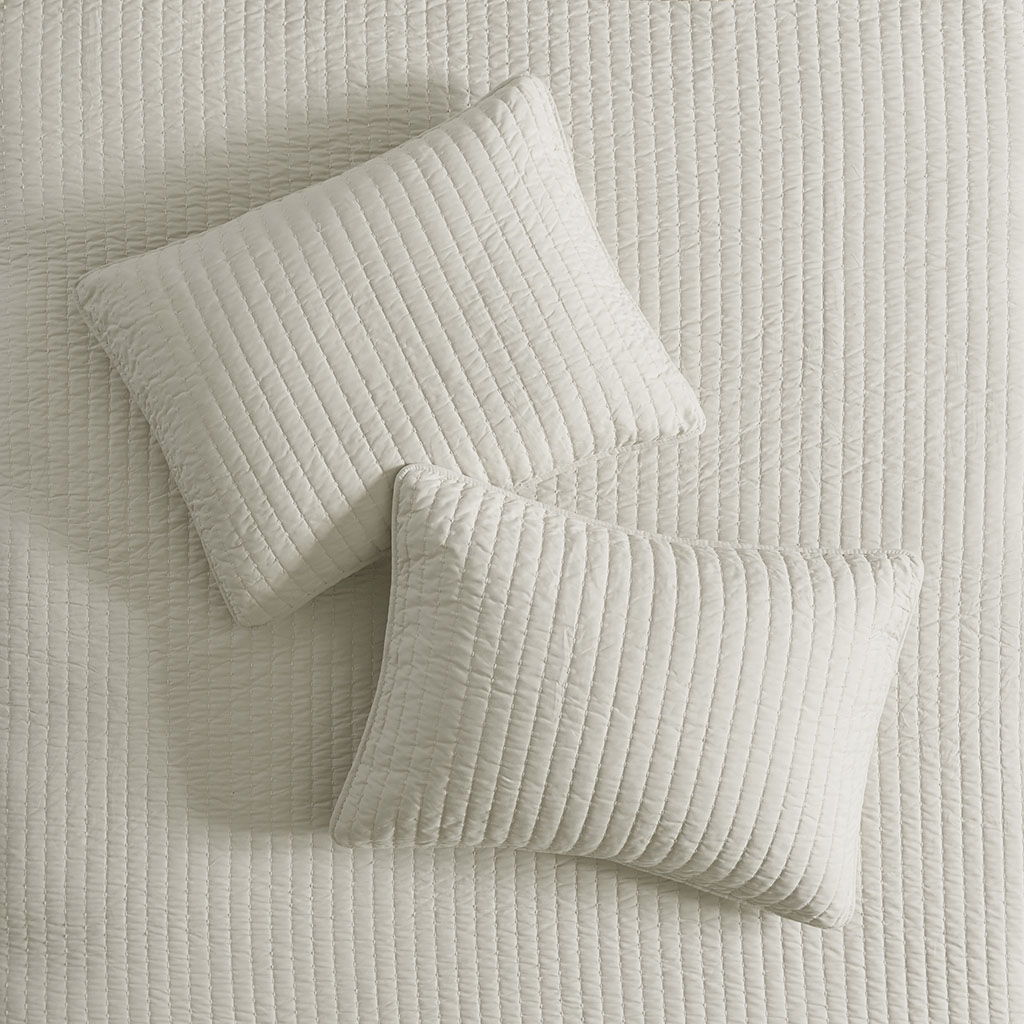 Keaton - 2 Piece Quilt Set - Cream