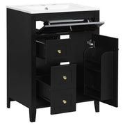 Modern Black Bathroom Vanity With Sink
