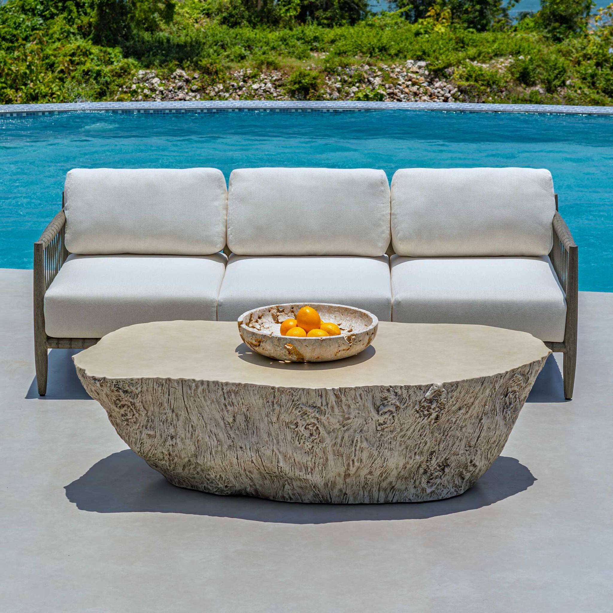 Quarried Stone - Indoor-Outdoor Bowl - Brown