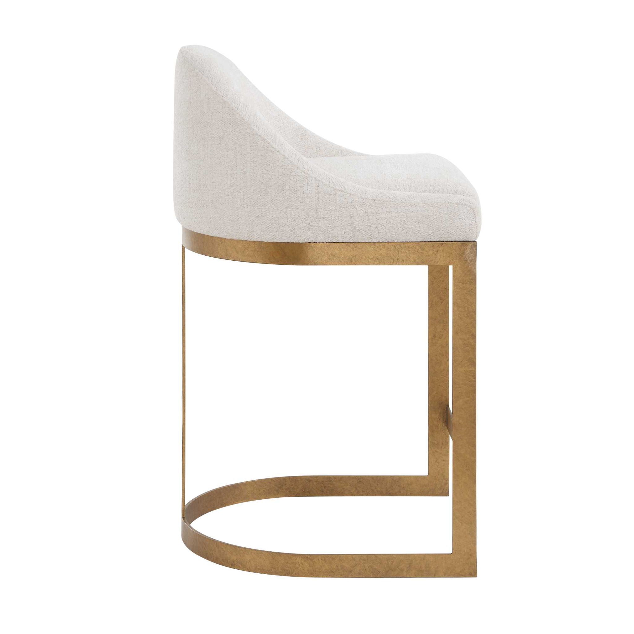 Ira - Counter Stool - Gold / Ivory