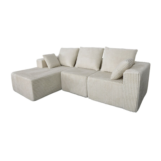 Corner Combination Sofa Sectional Couch With Soft Fabric