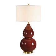 Gourd - Table Lamp - Burgundy