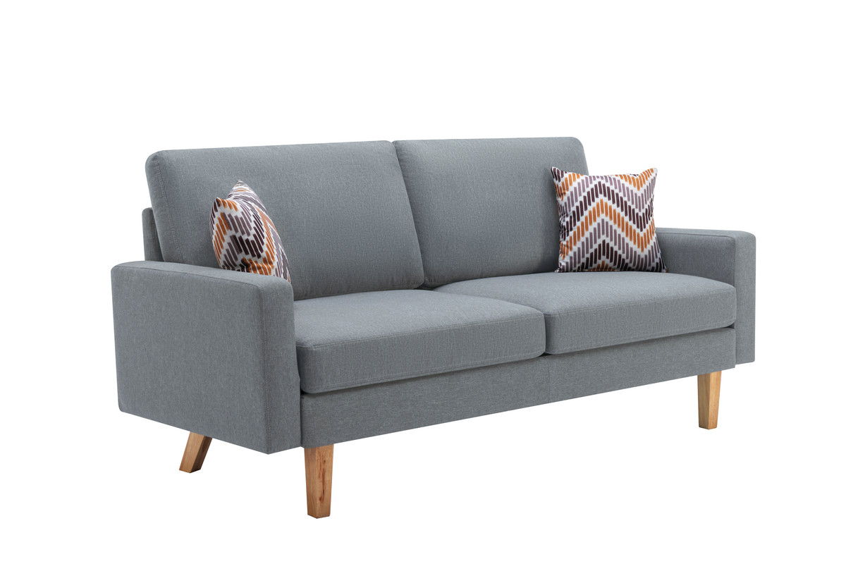 Bahamas - Minimalistic Sofa With 2 Throw Pillows