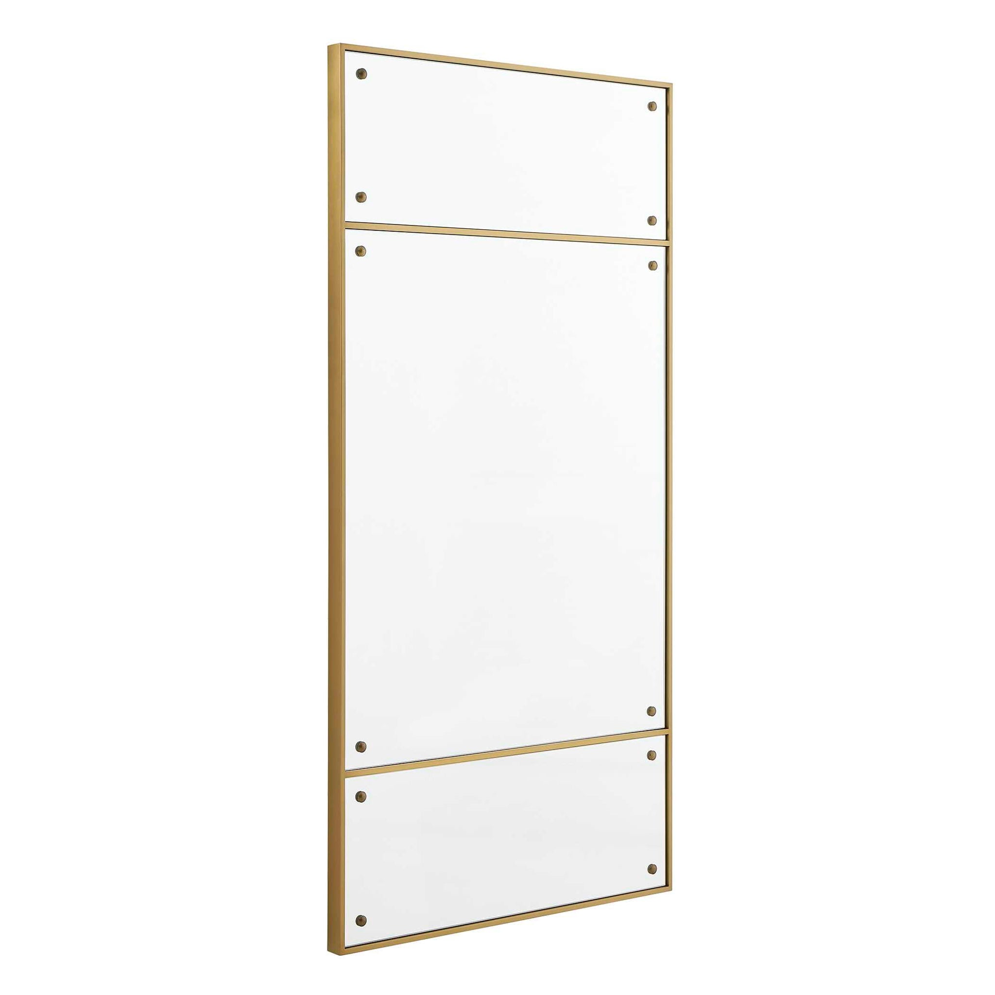 Wrenton - Rectangular Mirror - Brass